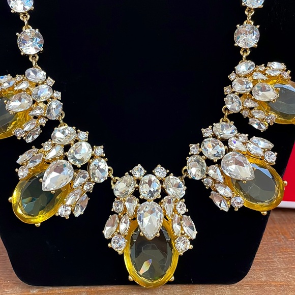 NWOT Talbots Citrine Color Statement Necklace - Picture 2 of 5